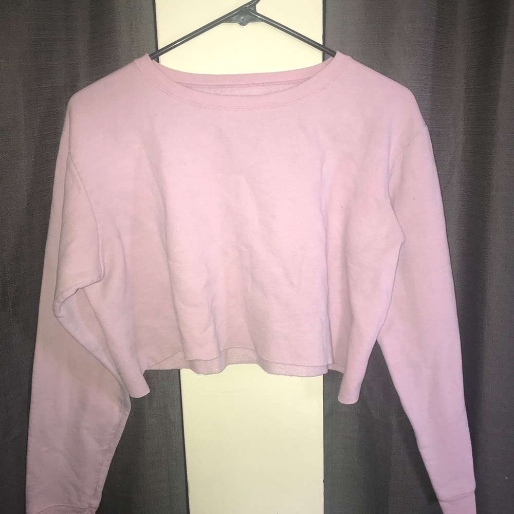 Pink cropped sweater